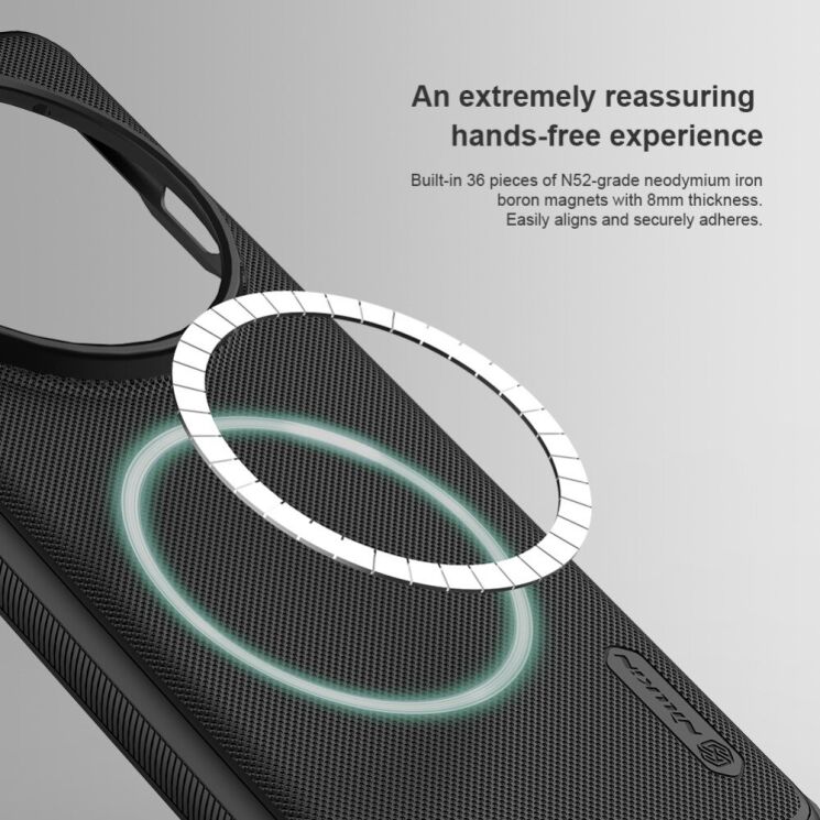 Пластиковый чехол NILLKIN Frosted Shield Pro Magnetic для OnePlus Ace 3 Pro - Black: фото 9 из 20