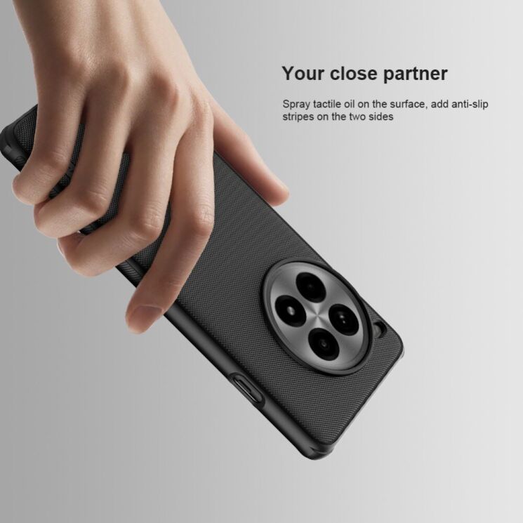 Пластиковый чехол NILLKIN Frosted Shield Pro Magnetic для OnePlus Ace 3 Pro - Black: фото 11 из 20