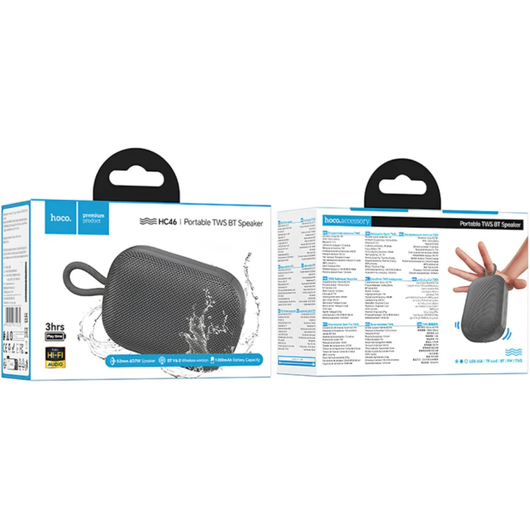 Портативна колонка Hoco HC46 - Gray: фото 4 з 5