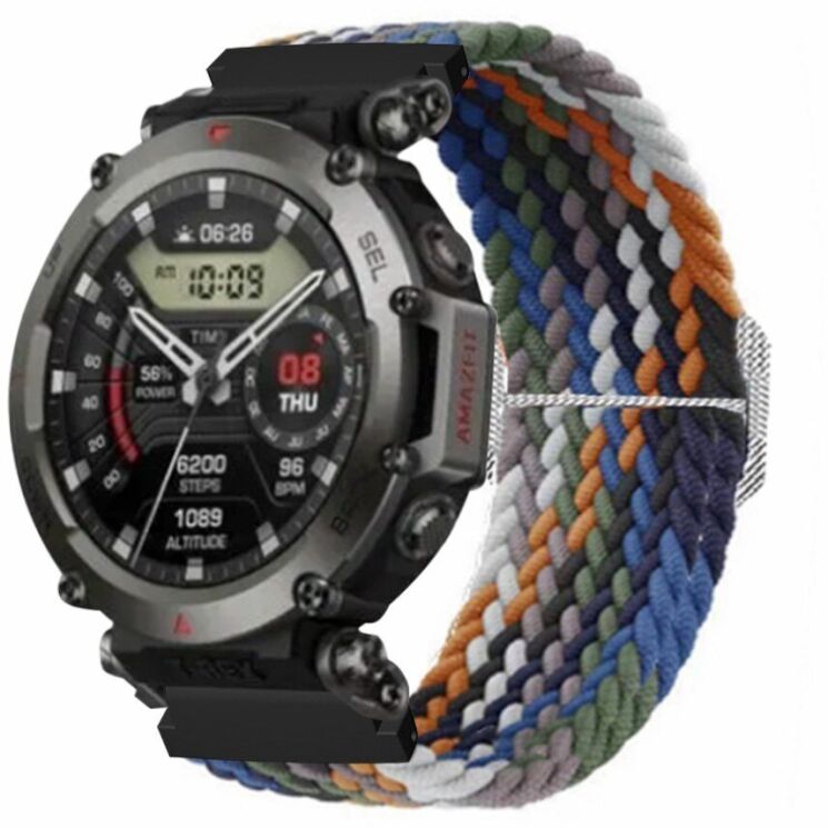 Ремінець Deexe Braided Strap для Huami Amazfit T-ReX Ultra - Denim: фото 3 з 4