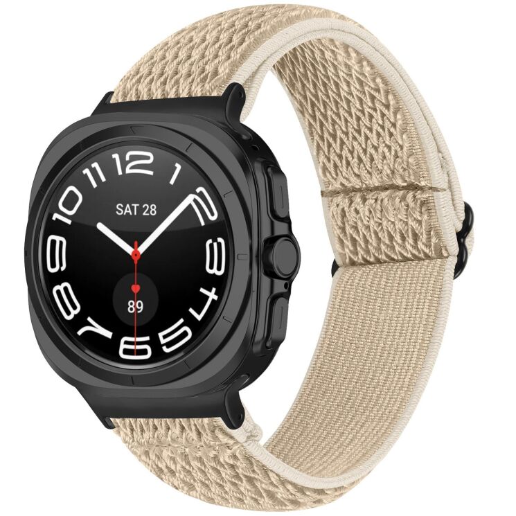 Ремешок Deexe Braided Strap для Samsung Galaxy Watch 8 (40/44mm) / 8 Classic / Ultra (2025) - Apricot: фото 2 из 6