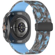 Ремешок Deexe Camouflage Pattern для Samsung Galaxy Watch Ultra (47mm) - Cyan: фото 1 из 6