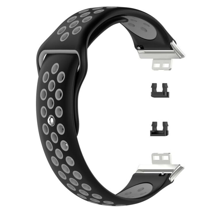 Ремешок Deexe Dot Color для Huawei Watch Fit - Black / Grey: фото 3 из 5