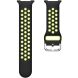 Ремешок Deexe Dual Color для Samsung Galaxy Watch 8 (40/44mm) / 8 Classic - Black / Green (384186BG). Фото 5 из 6