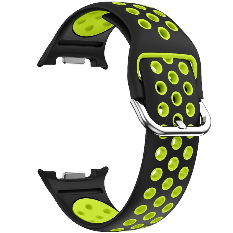 Ремешок Deexe Dual Color для Samsung Galaxy Watch 8 (40/44mm) / 8 Classic - Black / Green: фото 3 из 6