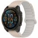 Ремешок Deexe Flexible Fit для часов Garmin c креплением Quick Fit 26mm - Milk Tea / Rock White (369100EW). Фото 2 из 8
