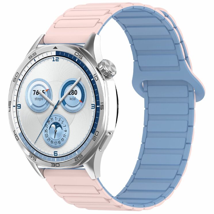Ремешок Deexe Flexible Fit для часов с шириной крепления 20 мм - Pink / Blue: фото 2 из 9