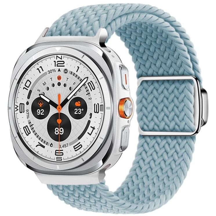 Ремешок Deexe Knitted Strap для Samsung Galaxy Watch Ultra (47mm) - Rock Blue: фото 2 из 5