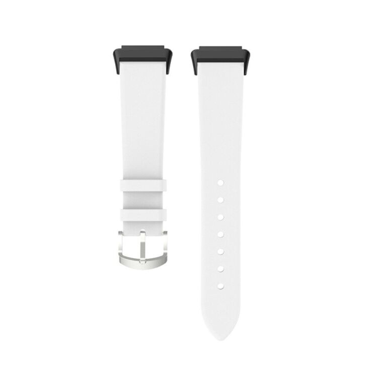 Ремешок Deexe Leather Strap для Huawei Band 7 - White: фото 3 из 6