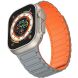 Ремінець Deexe Magnetic Band для Apple Watch 46 / 45 / 44 / SE 44 / 42 (Series 1-3) / Ultra / Ultra 2 / Ultra 3 - Grey / Orange (251890HO). Фото 4 з 4