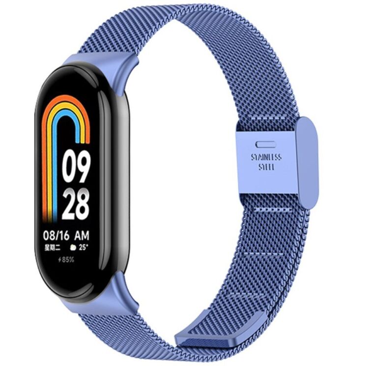 Ремешок Deexe Milanese Bracelet для Xiaomi Mi Smart Band 8 / 9 - Blue: фото 1 из 8