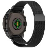 Ремінець Deexe Milanese Stainless Steel для годинників Garmin з кріпленням Quick Fit 20mm - Black: фото 1 з 11
