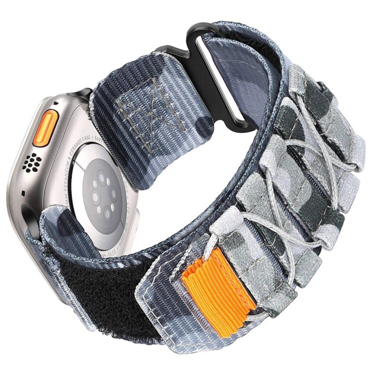 Ремінець Deexe Military для Apple Watch 42 (Series 10) / 41 / 40 / SE 40 / 38 - Grey Camouflage: фото 1 з 8