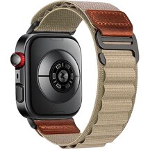 Ремінець Deexe Nylon Leather для Huawei Watch 5 / Fit 5 Pro / Fit 4 / Fit 4 Pro / Fit 3 - Olive: фото 1 з 7