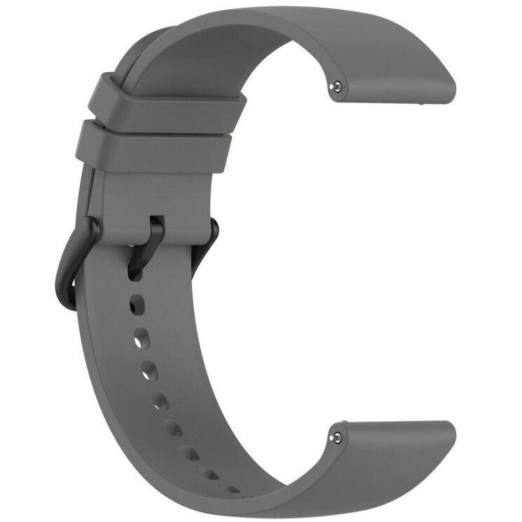 Ремешок Deexe Silicone Band для часов с шириной крепления 20мм - Dark Grey: фото 4 из 11