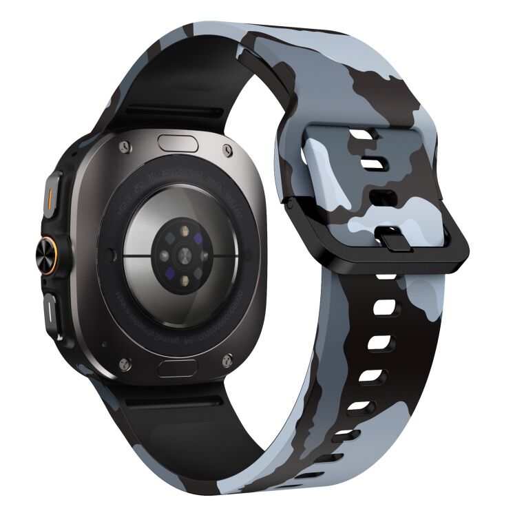 Ремешок Deexe Silicone Watchband для Samsung Galaxy Watch Ultra (47mm) / Ultra (2025) - Black / Grey: фото 1 из 6