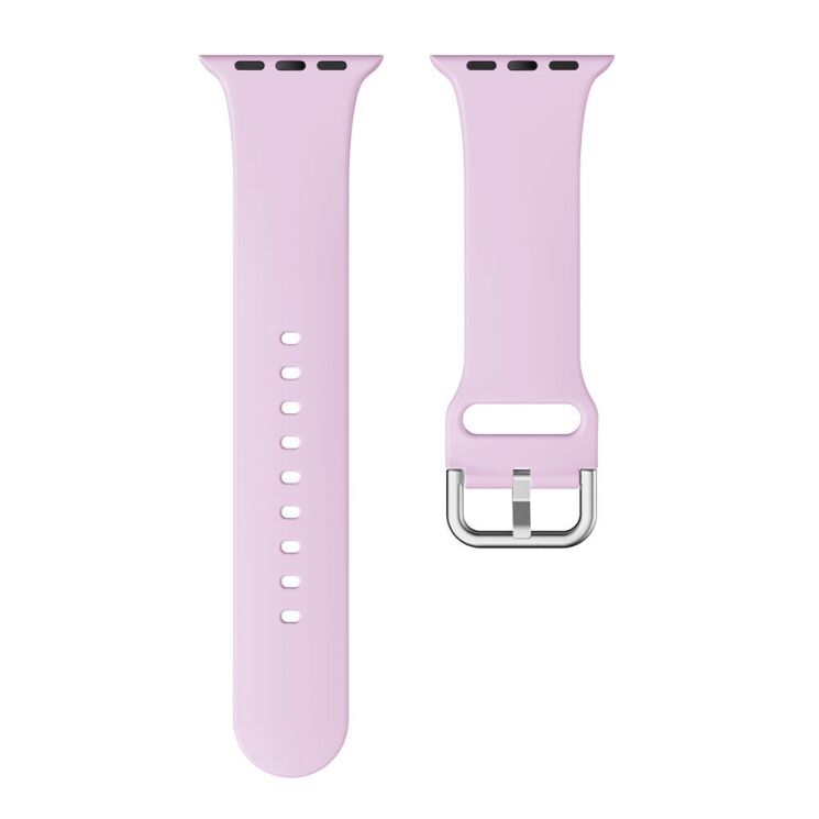 Ремешок Deexe Soft Silicone для Apple Watch 42 (Series 10) / 41 / 40 / SE 40 / 38 - Light Purple: фото 4 из 7