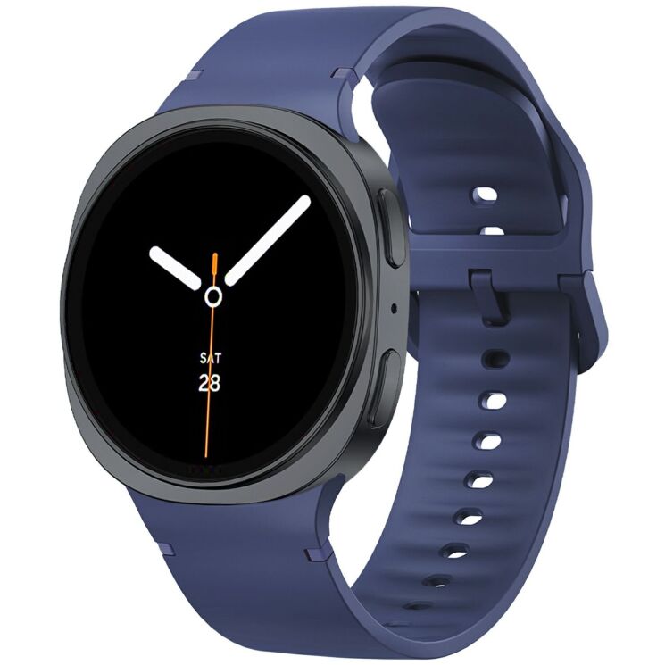 Ремінець Deexe Soft Silicone для Samsung Galaxy Watch 8 (40/44mm) / 8 Classic - Midnight Blue: фото 2 з 6
