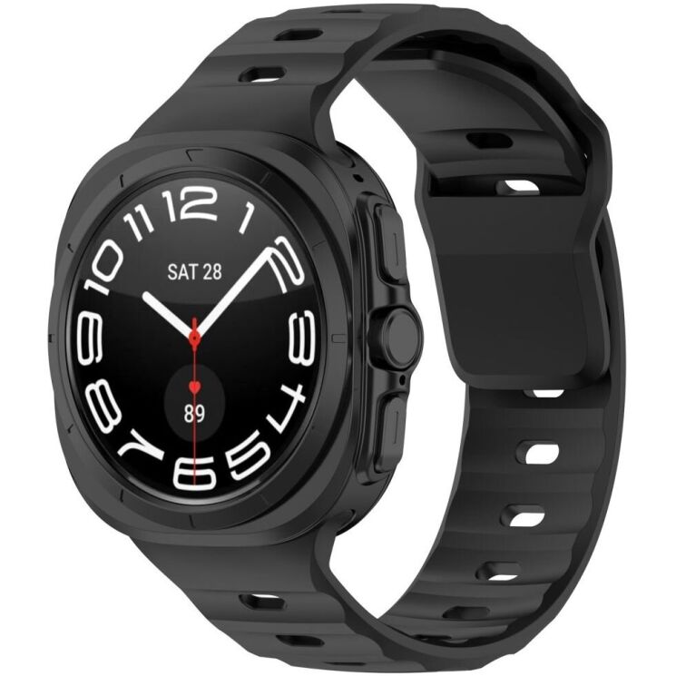Ремешок Deexe Sport Series для Samsung Galaxy Watch Ultra (47mm) - Black: фото 4 из 6
