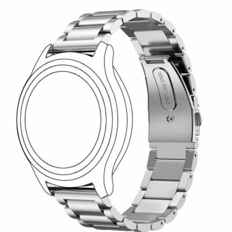 Ремешок Deexe Stainless Steel для Huawei Watch GT 2e - Silver: фото 4 из 6