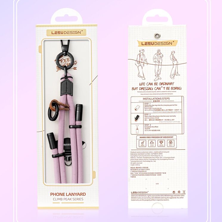 Ремінець для смартфона Leeu Design CLIMB Peak Series - Black: фото 4 з 4