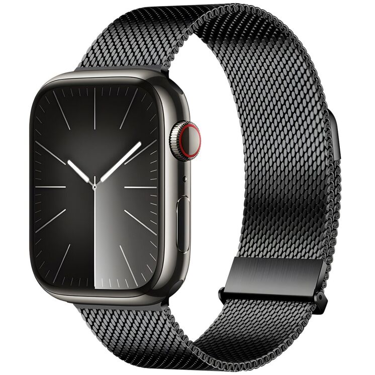 Ремешок DUX DUCIS Milanese Pro для Apple Watch 49 / 46 / 45 / 44 / SE 44 / 42 (Series 1-3) / Ultra / Ultra 2 / Ultra 3 - Black: фото 2 из 12
