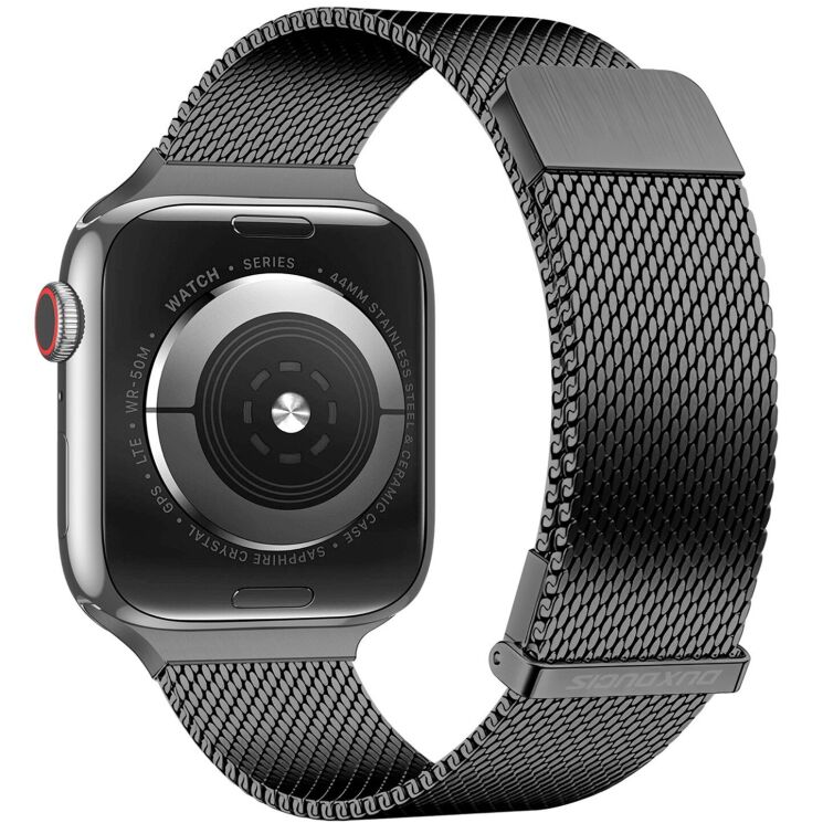 Ремешок DUX DUCIS Milanese Pro для Apple Watch 49 / 46 / 45 / 44 / SE 44 / 42 (Series 1-3) / Ultra / Ultra 2 / Ultra 3 - Black: фото 1 из 12