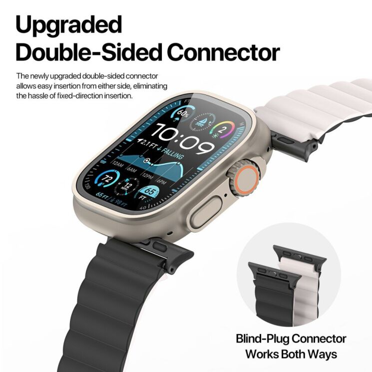 Ремешок DUX DUCIS SD Series для Apple Watch 46 / 45 / 44 / SE 44 / 42 (Series 1-3) / Ultra / Ultra 2 - Black / Starlight: фото 4 из 10
