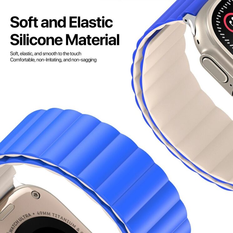 Ремешок DUX DUCIS SD Series для Apple Watch 46 / 45 / 44 / SE 44 / 42 (Series 1-3) / Ultra / Ultra 2 - Black / Starlight: фото 8 из 10