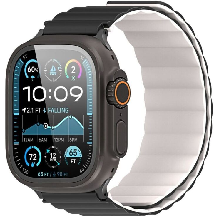 Ремешок DUX DUCIS SD Series для Apple Watch 46 / 45 / 44 / SE 44 / 42 (Series 1-3) / Ultra / Ultra 2 - Black / Starlight: фото 2 из 10