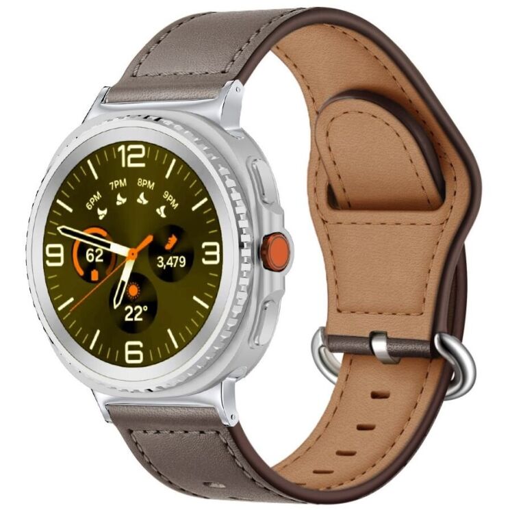 Ремінець KALEBOL Classic Strap для Samsung Galaxy Watch 8 (40/44mm) / 8 Classic - Coffee: фото 2 з 8