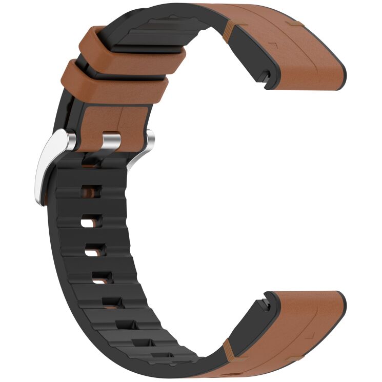 Ремінець Reframe Leather Coated для годинників Garmin з шириною кріплення QuickFit 20mm - Brown (270815Z) Ремінець Reframe Leather Coated для годинників Garmin з шириною кріплення QuickFit 20mm - Brown: фото 3 з 7