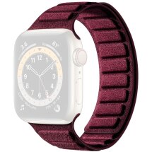 Ремешок Reframe Suede Leather для Apple Watch 42 (Series 10/11) / 41 / 40 / SE 40 / 38 - Wine Red: фото 1 из 7