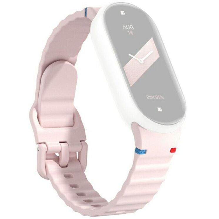 Ремешок Reframe Wavy Pattern для Xiaomi Mi Smart Band 8 / 9 / 10 - Pink: фото 1 из 12