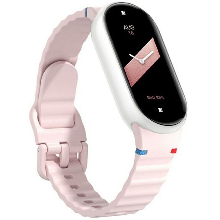 Ремешок Reframe Wavy Pattern для Xiaomi Mi Smart Band 8 / 9 / 10 - Pink: фото 2 из 12