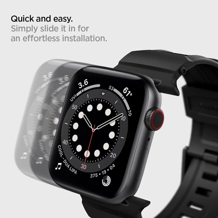 Ремешок Spigen (SGP) Rugged Band для Apple Watch 46 / 45 / 44 / SE 44 / 42 (Series 1-3) / Ultra / Ultra 2 - Matte Black: фото 15 из 19