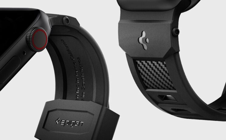Ремешок Spigen (SGP) Rugged Band для Apple Watch 46 / 45 / 44 / SE 44 / 42 (Series 1-3) / Ultra / Ultra 2 - Matte Black: фото 14 из 19