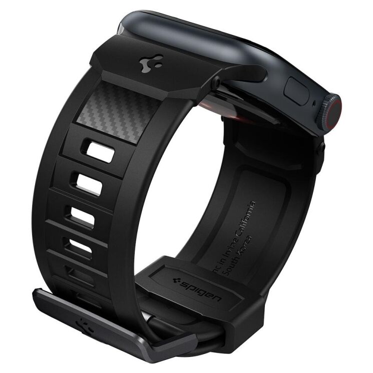 Ремешок Spigen (SGP) Rugged Band для Apple Watch 46 / 45 / 44 / SE 44 / 42 (Series 1-3) / Ultra / Ultra 2 - Matte Black: фото 6 из 19