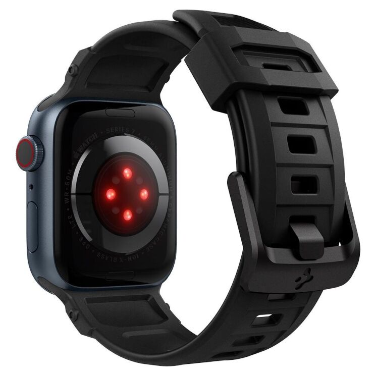 Ремешок Spigen (SGP) Rugged Band для Apple Watch 46 / 45 / 44 / SE 44 / 42 (Series 1-3) / Ultra / Ultra 2 - Matte Black: фото 7 из 19