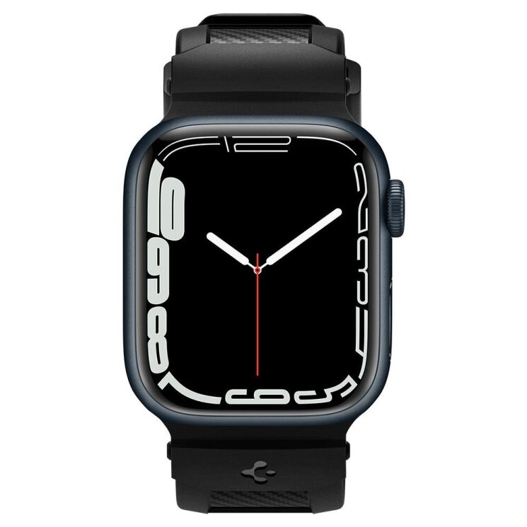 Ремешок Spigen (SGP) Rugged Band для Apple Watch 46 / 45 / 44 / SE 44 / 42 (Series 1-3) / Ultra / Ultra 2 - Matte Black: фото 4 из 19