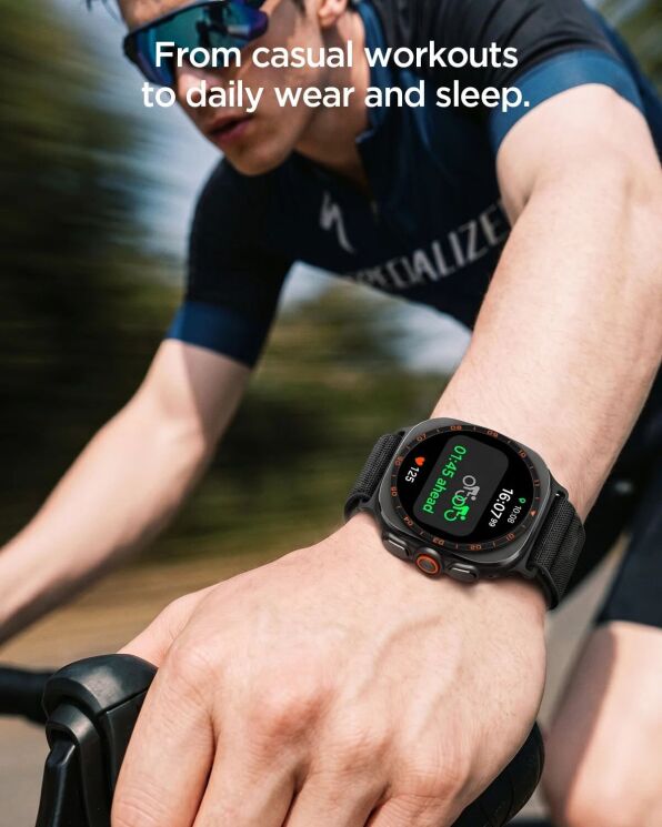 Ремешок Spigen WBF1 Band для Samsung Galaxy Watch Ultra 2 / Ultra / Ultra (2025) AMP11614 - Black: фото 11 из 11