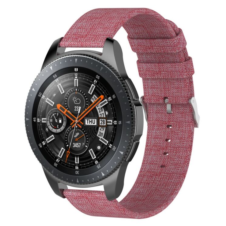 Ремешок UniCase Cloth Texture для Samsung Galaxy Watch 46mm / Watch 3 45mm / Gear S3 - Rose: фото 1 из 6