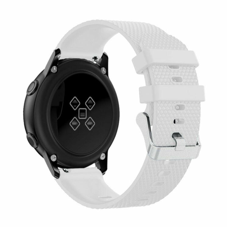 Ремінець UniCase Rhombus Texture для Samsung Watch Active / Active 2 40mm / Active 2 44mm - White: фото 2 з 3