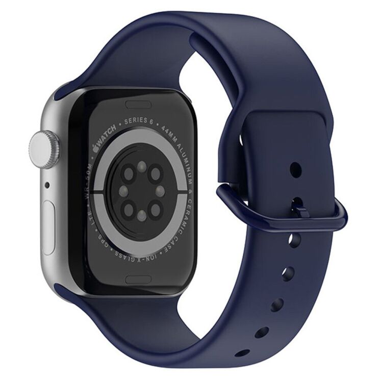 Ремінець UniCase Silicone Band для Apple Watch 42 (Series 10) / 41 / 40 / SE 40 / 38 - Midnight Blue: фото 1 з 7