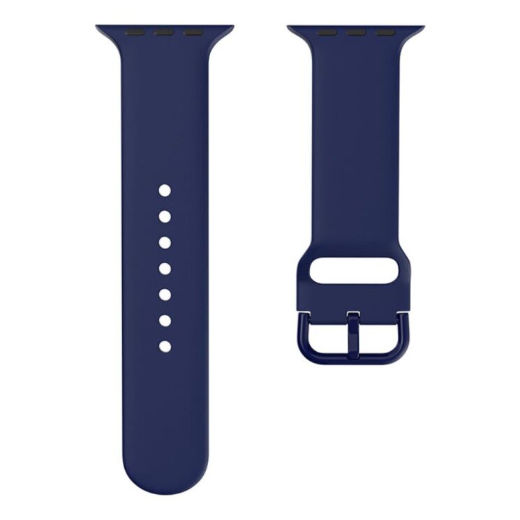 Ремінець UniCase Silicone Band для Apple Watch 42 (Series 10) / 41 / 40 / SE 40 / 38 - Midnight Blue: фото 3 з 7
