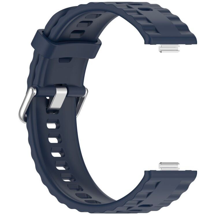 Ремешок UniCase Silicone Strap для Huawei Watch Fit 3 / Fit 4 / Fit 4 Pro - Midnight Blue: фото 2 из 7