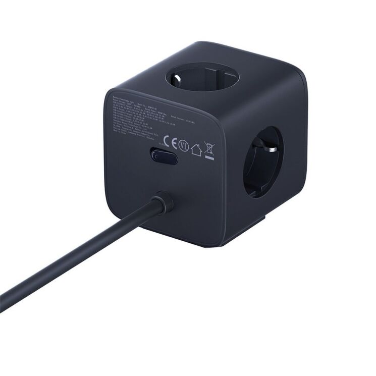 Сетевое зарядное устройство Baseus EnerFill FA11 3AC + 1U + 2C (67W) E00082100123-00 - Black: фото 3 из 22