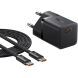 Мережевий зарядний пристрій Baseus GaN 1C 25W + кабель Type-C to Type-C (100W, 1m) P10110909113-01 - Cluster Black (346188B). Фото 1 з 3