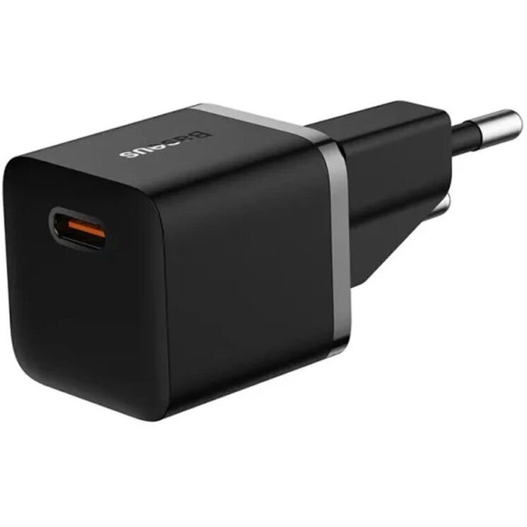 Мережевий зарядний пристрій Baseus GaN 1C 25W + кабель Type-C to Type-C (100W, 1m) P10110909113-01 - Cluster Black: фото 3 з 3