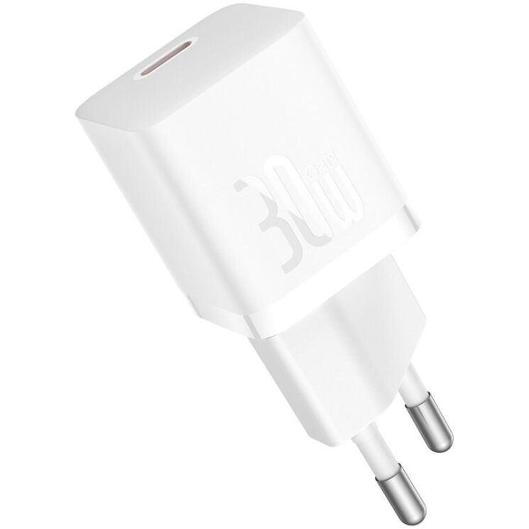 Сетевое зарядное устройство Baseus GaN5S 1C 30W + кабель Type-C to Type-C (100W, 1m) P10110902213-00 - White: фото 4 из 21